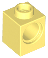 Technic Brick 1 x 1 with Pin Hole in Bright Light Yellow