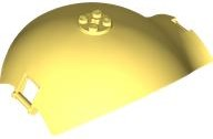 Panel Curved Tapered with Bars at Each End in Bright Light Yellow