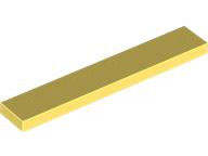 Tile 1 x 6 with Groove in Bright Light Yellow