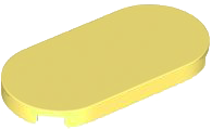 Tile Round 2 x 4 in Bright Light Yellow