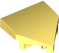 Brick Wedged, Curved 2 x 2 with Stud Notches in Bright Light Yellow