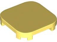 Tile Round Corners 4 x 4 x 2/3 in Bright Light Yellow