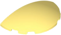 Brick Round 3 x 6 Half Circle in Bright Light Yellow