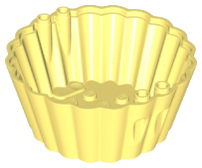 Cup Cake Form 8 x 8 x 3 in Bright Light Yellow