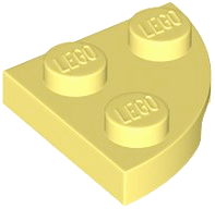Plate Round Corner 2 x 2 in Bright Light Yellow