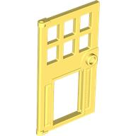 Door 1 x 4 x 6 with Pet Door in Bright Light Yellow