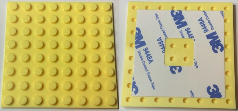 Baseplate Special 8 x 8 with Adhesive Backside in Bright Light Yellow