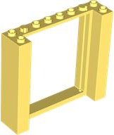 Door Frame Double 2 x 8 x 6 in Bright Light Yellow