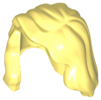 Hair Mid-Length with Part over Front of Right Shoulder in Bright Light Yellow
