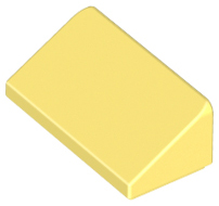 Brick Sloped 30° 1 x 2 x 2/3 in Bright Light Yellow