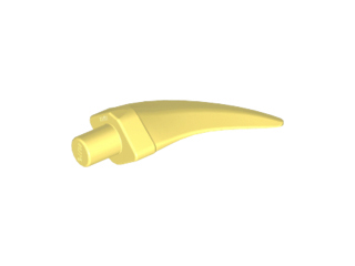Animal Body Part, Barb / Claw / Tooth / Talon / Horn, Medium in Bright Light Yellow