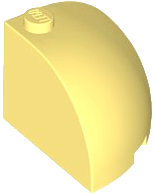 Brick Round Corner 3 x 3 x 2 Dome Top in Bright Light Yellow