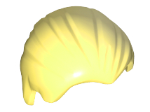 Hair Combed Back in Bright Light Yellow