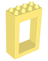 Duplo Door Frame 2 x 4 x 5 in Bright Light Yellow