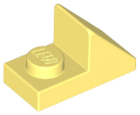 Brick Sloped 45° 2 x 1 with 2/3 Cutout [New Version] in Bright Light Yellow