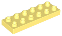 Duplo Plate 2 x 6 in Bright Light Yellow