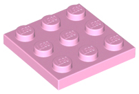 Plate 3 x 3 in Bright Pink