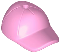 Hat / Cap Short Curved Bill with Seams and Hole on Top in Bright Pink