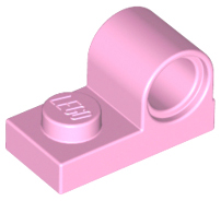Plate Special 1 x 2 with Pin Hole on Top in Bright Pink
