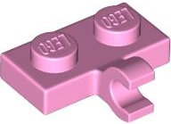 Plate Special 1 x 2 with Clip Horizontal on Side in Bright Pink