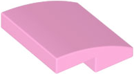 Brick Curved 2 x 2 x 2/3 in Bright Pink