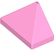 Brick Sloped 45° 2 x 1 Triple with Inside Stud Holder in Bright Pink