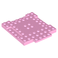 Plate Special 8 x 9 x 2/3 with 1 x 4 Recessed in Bright Pink