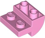 Brick Curved Inverted 2 x 2 with 1 x 2 Cutouts in Bright Pink