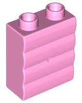 Duplo Brick 1 x 2 x 2 Log Effect in Bright Pink