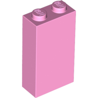 Brick 1 x 2 x 3 with Bottom Stud Holder in Bright Pink