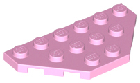 Wedge Plate 3 x 6 Cut Corners in Bright Pink