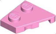 Wedge Plate 2 x 2 Left in Bright Pink
