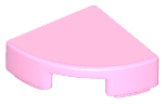Tile Round 1 x 1 Quarter in Bright Pink