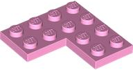 Plate 4 x 4 Corner in Bright Pink