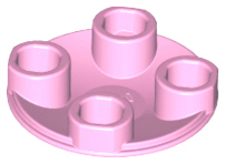 Plate Round 2 x 2 with Rounded Bottom [Boat Stud] in Bright Pink