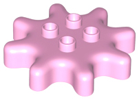 Duplo Gear 4 x 4 - 8 Tooth in Bright Pink