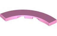 Tile 4 x 4 Curved, Macaroni in Bright Pink