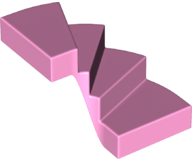 Stairs, Left 6 x 6 x 4 in Bright Pink