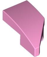 Brick Wedged, Curved 2 x 1 with Stud Notch Left in Bright Pink