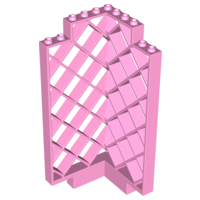Belville, Wall, Lattice 6 x 6 x 12 Corner in Bright Pink