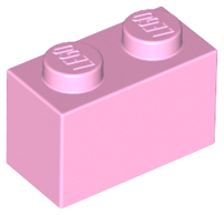 Brick 1 x 2 in Bright Pink