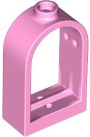 Window 1 x 2 x 2 2/3 with Rounded Top in Bright Pink