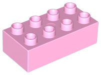 Duplo Brick 2 x 4 in Bright Pink