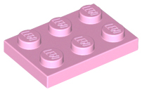 Plate 2 x 3 in Bright Pink