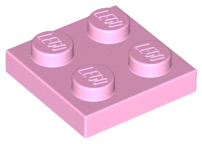 Plate 2 x 2 in Bright Pink