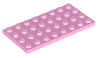 Plate 4 x 8 in Bright Pink