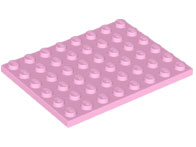 Plate 6 x 8 in Bright Pink