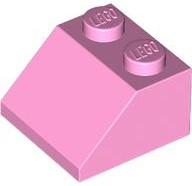 Brick Sloped 45° 2 x 2 in Bright Pink
