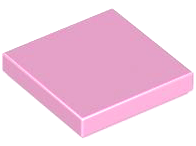 Tile 2 x 2 with Groove in Bright Pink