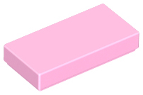Tile 1 x 2 with Groove in Bright Pink